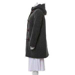 Moncler Turquoise Wool Toggle Coat